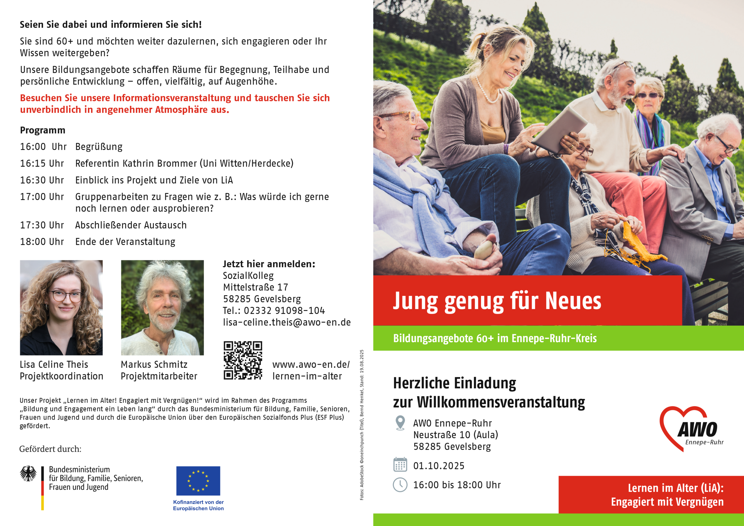 Flyer Willkommensveranstaltung
