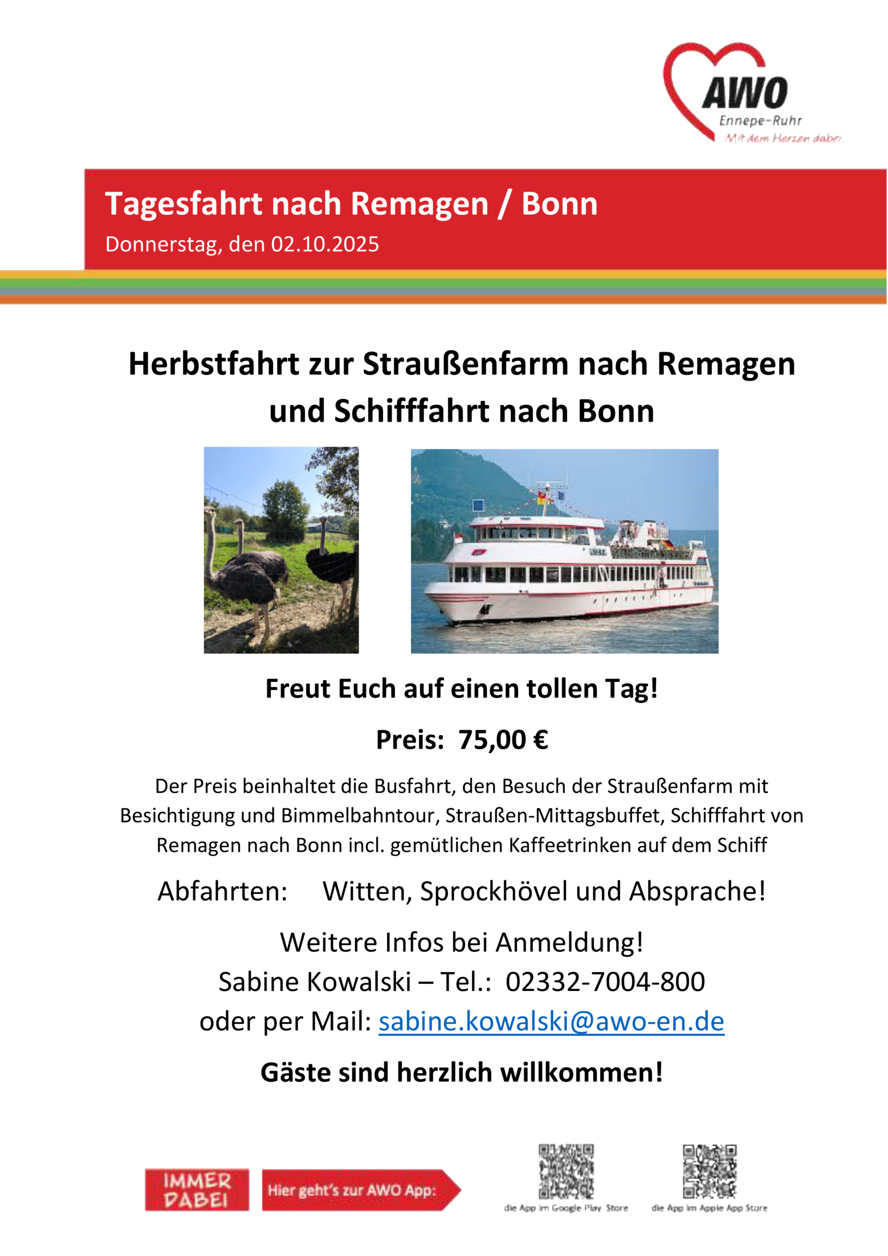 Herbstfahrt zur Straußenfarm am 02.10.2025