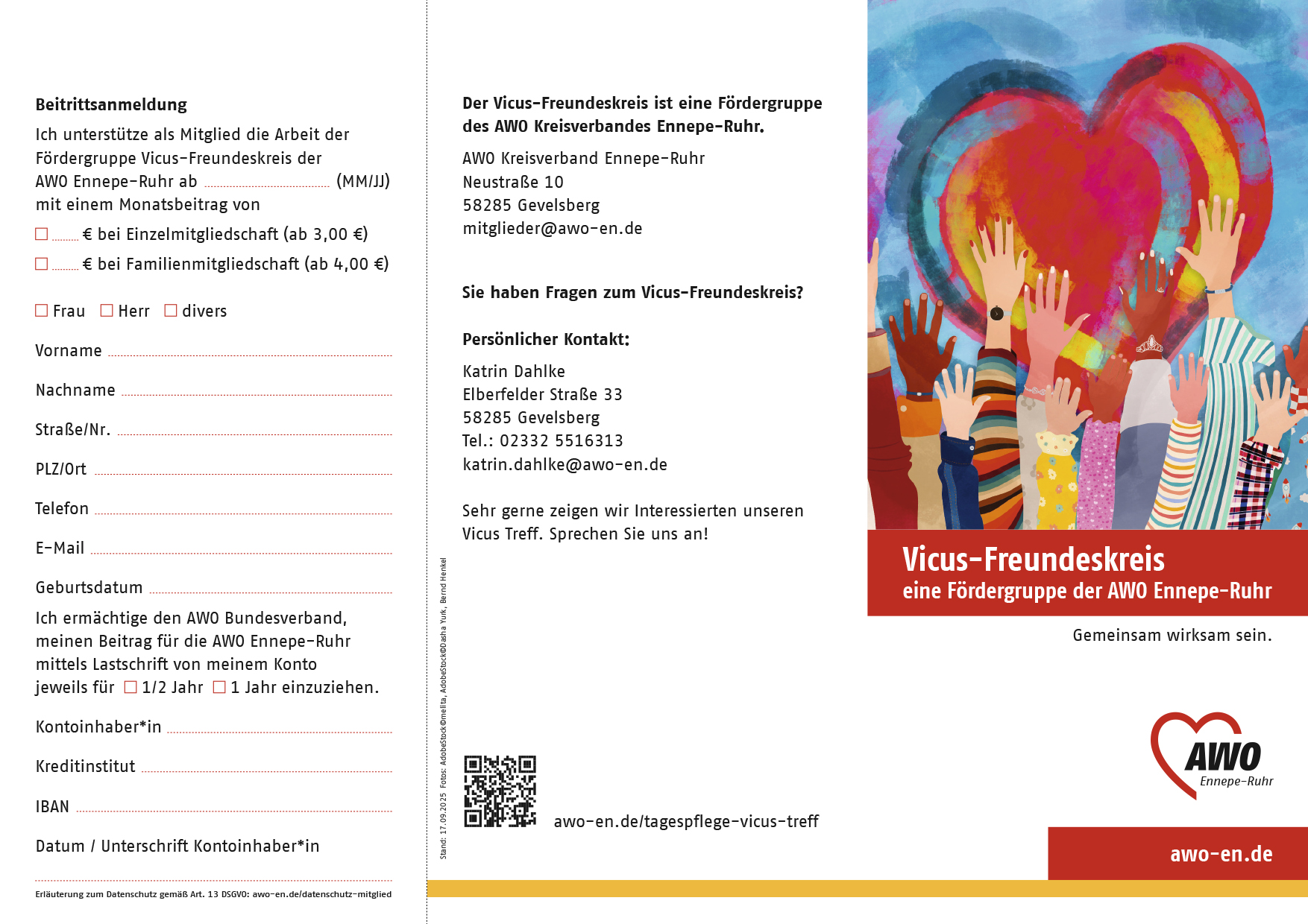 Folder Fördergruppe Vicus Treff Seite 1