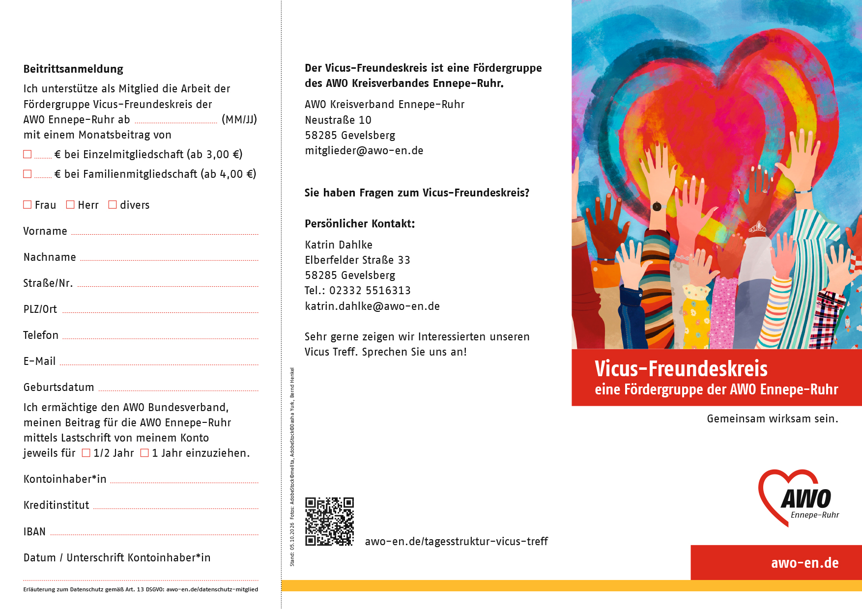 Folder Fördergruppe Vicus Treff Seite 1